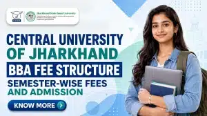 central university of jharkhand bba fees